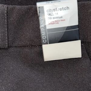 New York & Company 7th Avenue Brown Straight Leg Trousers, Sz: 14 Tall